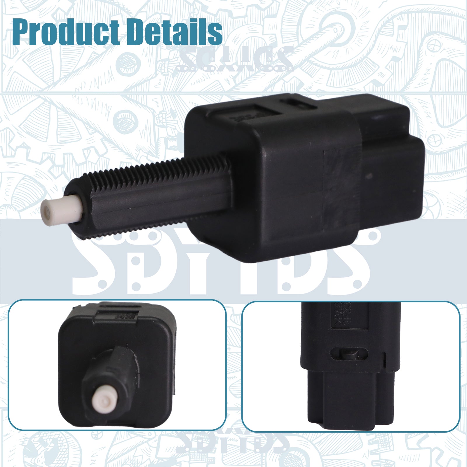 Brake Light Switch 4-Pin - Compatible with Nissan Sentra/Frontier/Altima/Rogue/Maxima & Infiniti G35/G37/QX56 | Replaces 25320-AX000 25320-JN00A